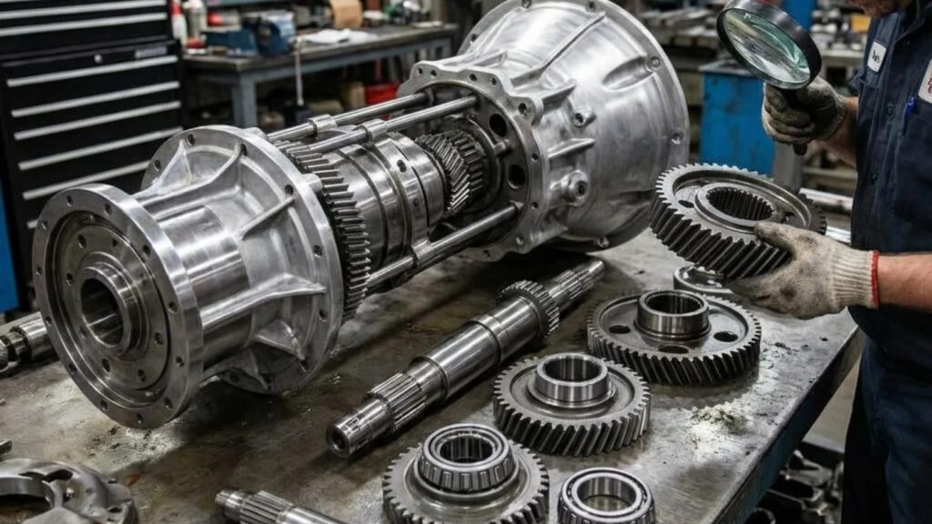 Semi-truck transmission gears and components for rebuilding